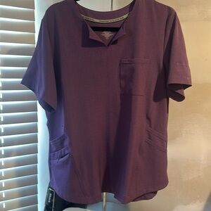 Climate Right by Cuddl Duds purple scrub top plus size XL